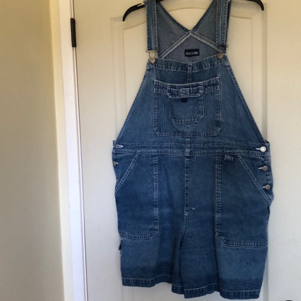 Jean short overalls
